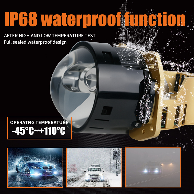 T14 Series | 3 Inch High Low Beam Non Destructive Double Cup RHD LHD Bi Led Projector Lens LED Headlight Bulb