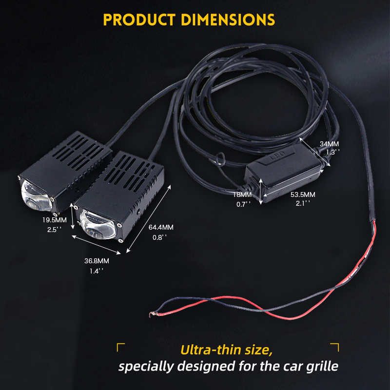 All in One Wireless Novelty Design Black LED Headlight Bulb X8 H7