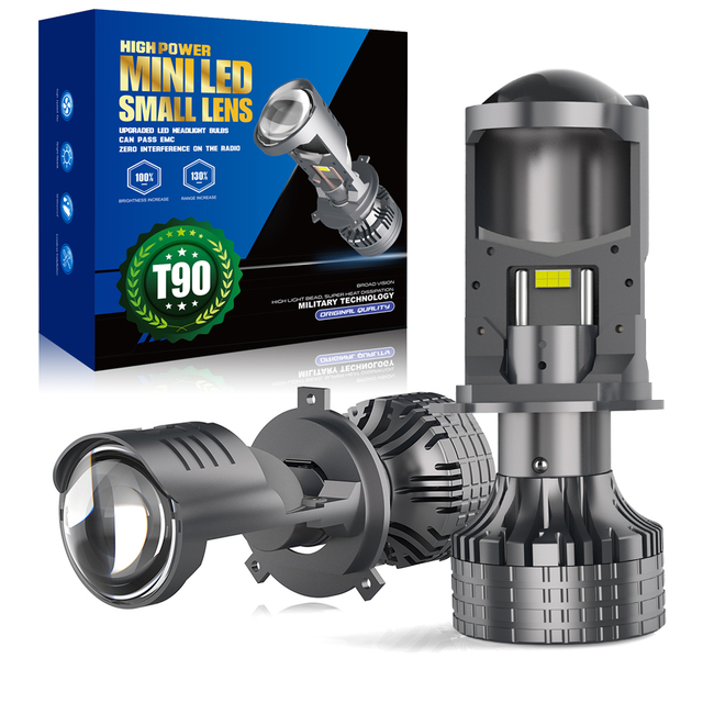  T90S Series | 12V High/Low Beam Mini HD Bi-led Projector Lens LED Headlight Bulbs for Car